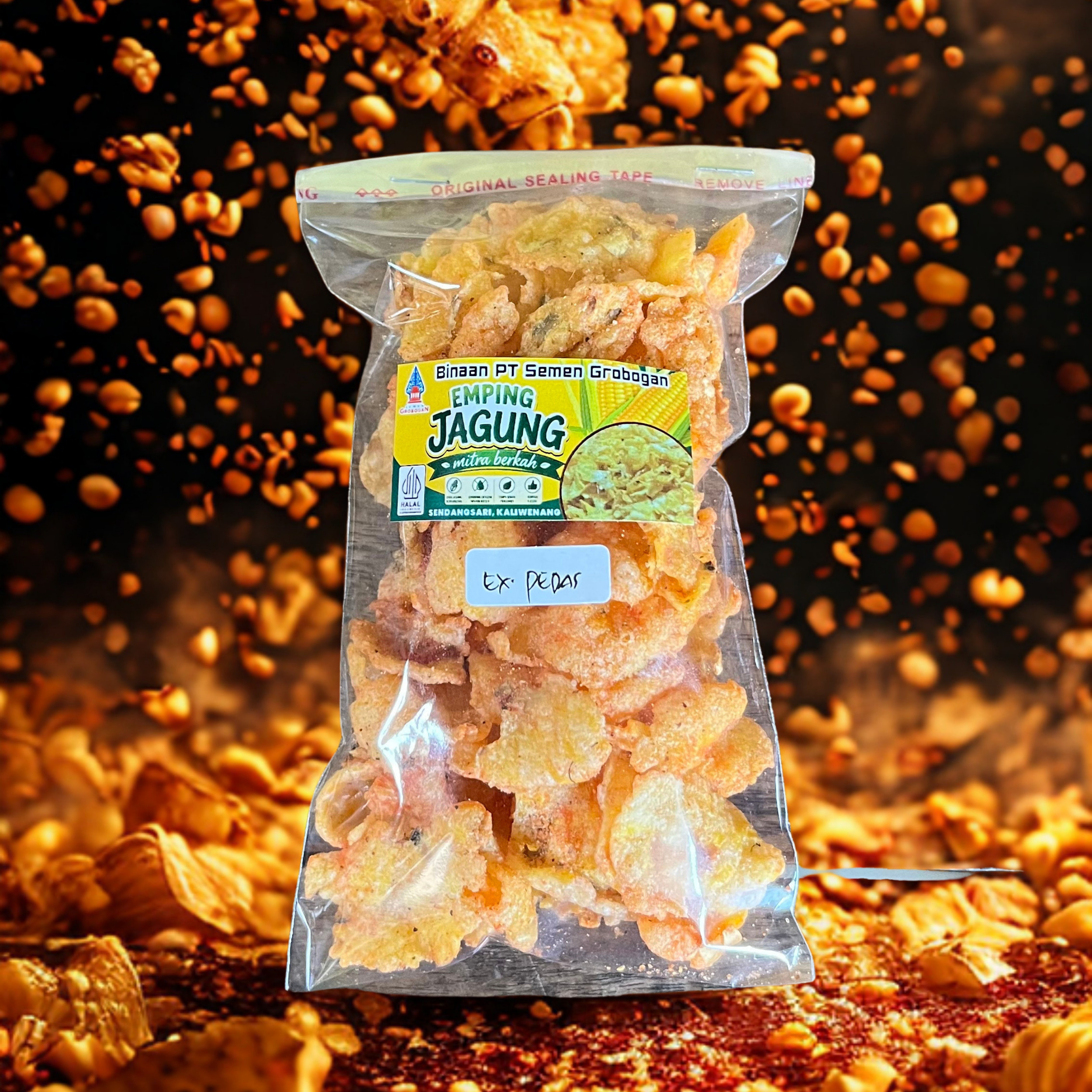 Emping Jagung Super Pedas